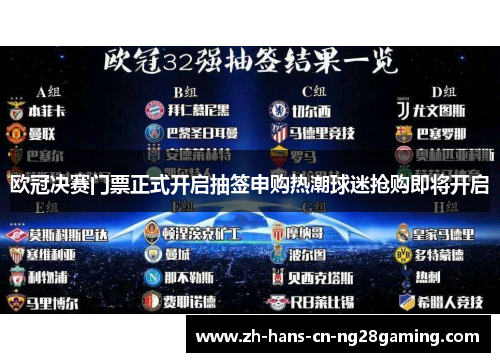 欧冠决赛门票正式开启抽签申购热潮球迷抢购即将开启